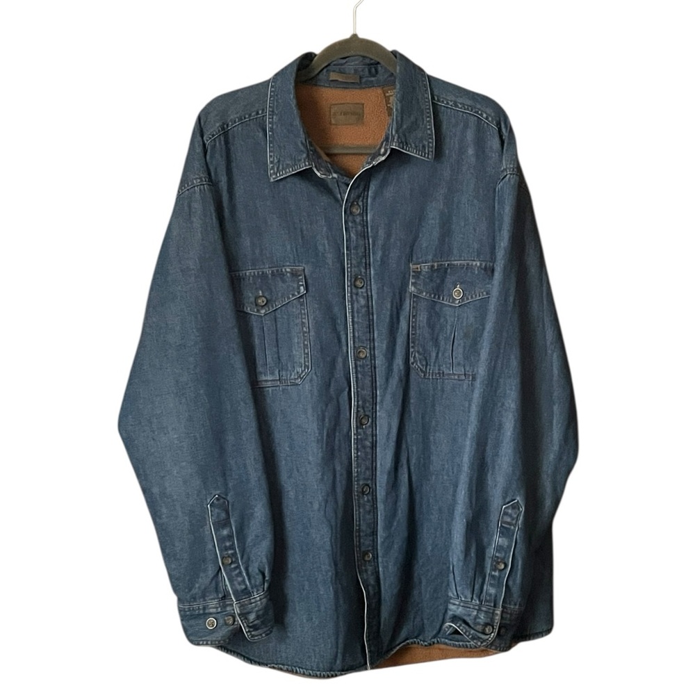 Vintage Men’s St.John Bay Denim Fleece Lined Shacket. SZ. XL.